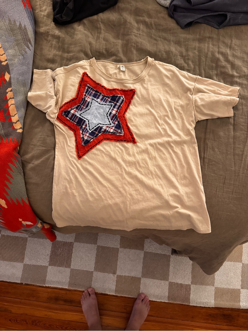 Easle patchwork star shirt